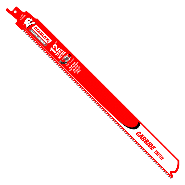 12" 8TPI Steel Demon™ Carbide Teeth Reciprocating Saw Blade for Thick Metal (3-Pack)