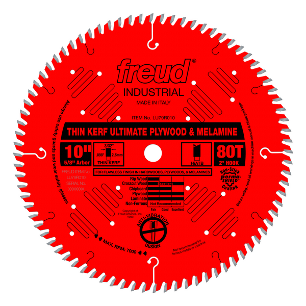 10" Thin Kerf Ultimate Plywood & Melamine Blade