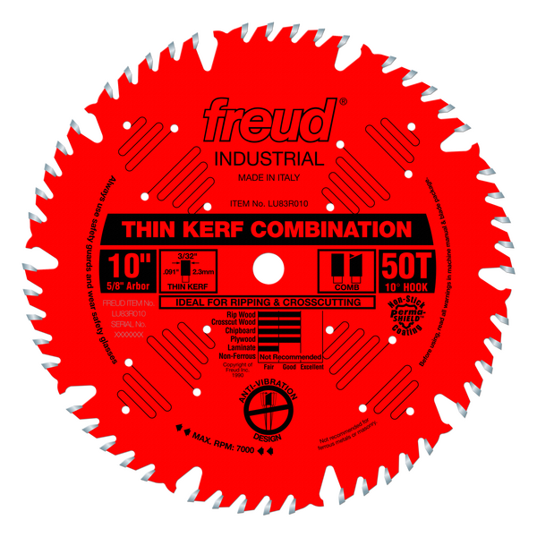 10" Thin Kerf Combination Blade