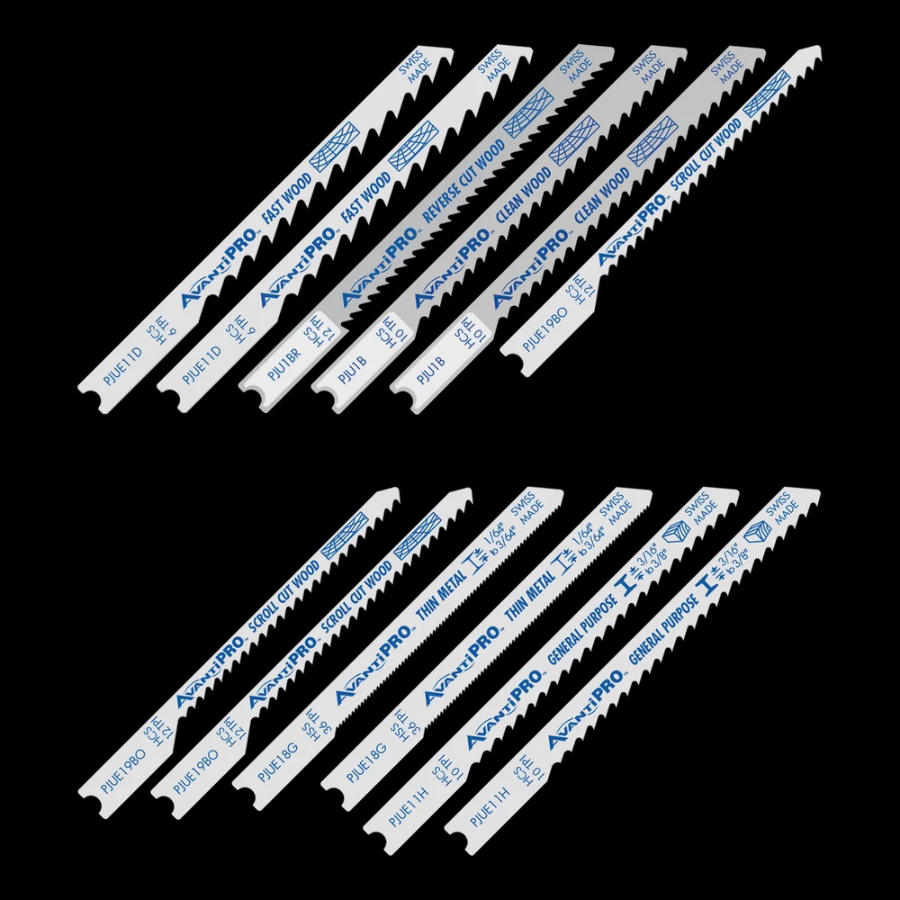 AvantiPRO U-Shank Jig Saw Blade Set for Wood & Metal (12-pieces)