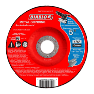 5" x 1/4" x 7/8" Type 27 Metal Grinding Disc