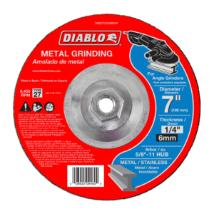 7" x 1/4" x 5/8"-11 Type 27 HUB Metal Grinding Disc