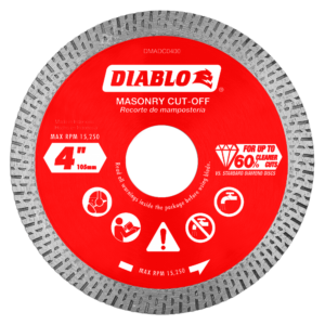 4" Diamond Continuous Rim Masonry Cut-Off Disc