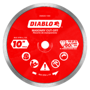 10" Diamond Continuous Rim Masonry Cut-Off Disc