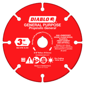 3" Carbide Grit Multi-Material Cut-Off Disc